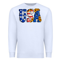 White usa western font Premium Sweatshirt - Jasminsmagicworld