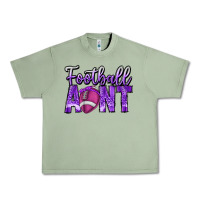 Oil Green football aunt Urban Heavy Tee - CowhideDigitalArt