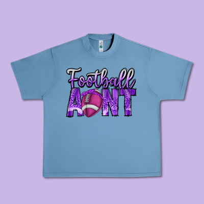 Football Aunt Urban Heavy Tee Designed By Cowhidedigitalart