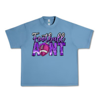 Pebble Blue football aunt Urban Heavy Tee - CowhideDigitalArt