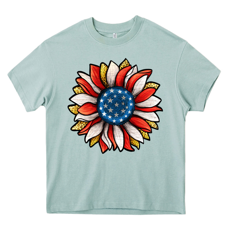 Patriotic Sunflower Heavy Core Tee by Jasminsmagicworld | Teevron
