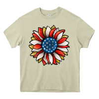 Mossy Patriotic Sunflower Heavy Core Tee - Jasminsmagicworld