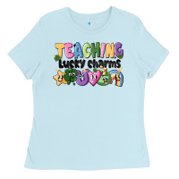 Baby Blue Teaching Lucky Charms Ladies Tee - CowhideDigitalArt