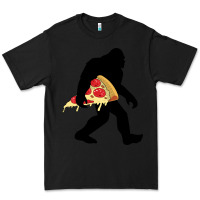 Black bigfoot carrying pizza Premium Tee - artisFamous
