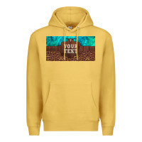Antique Gold preview custom name turquoise stone leopard bull skull license plate Premium Hoodie - Artiststas
