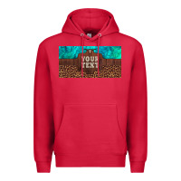Cardinal preview custom name turquoise stone leopard bull skull license plate Premium Hoodie - Artiststas