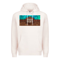 Pale Pink preview custom name turquoise stone leopard bull skull license plate Premium Hoodie - Artiststas