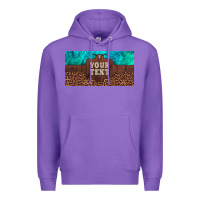 Purple preview custom name turquoise stone leopard bull skull license plate Premium Hoodie - Artiststas