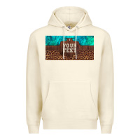 Sandshell preview custom name turquoise stone leopard bull skull license plate Premium Hoodie - Artiststas