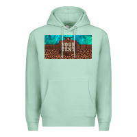 Seafoam preview custom name turquoise stone leopard bull skull license plate Premium Hoodie - Artiststas