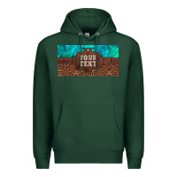 Sports Green preview custom name turquoise stone leopard bull skull license plate Premium Hoodie - Artiststas