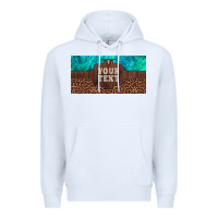 White preview custom name turquoise stone leopard bull skull license plate Premium Hoodie - Artiststas