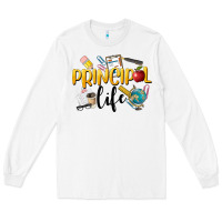 White Principal Life Long Sleeve Tee - LillyAllenDesigns
