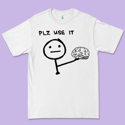 Plz Use It Text Graphic Premium Tee Designed By Artisfamous