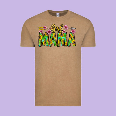 Girl Mama Vintage Tee Designed By Cowhidedigitalart