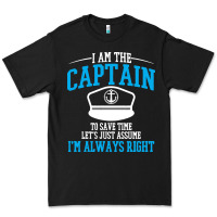 Black captain funny boating sailing Premium Tee - artisFamous