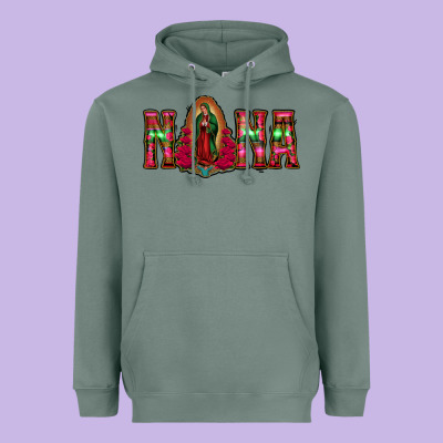 Nana Floral Aztec Leopard Heavyweight Hoodie Designed By Jasminsmagicworld