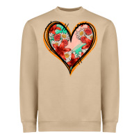 Mushroom floral orange glitter heart Heavyweight Sweatshirt - Jasminsmagicworld