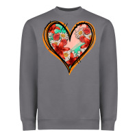 Storm floral orange glitter heart Heavyweight Sweatshirt - Jasminsmagicworld