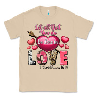 Mushroom Let all that you do be in love Valentine's Day Classic Tee - FaDigitalArtStudio