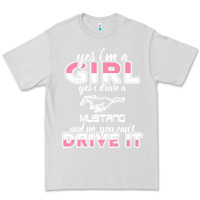 Dove Grey mustang i m a girl who drives a mustang Premium Tee - artisFamous