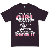 Plum mustang i m a girl who drives a mustang Premium Tee - artisFamous