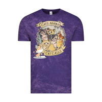 Cloud Purple Cats Against Cat Calls Vintage Tee - Bettercallsaul