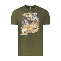 Vintage Olive Cats Against Cat Calls Vintage Tee - Bettercallsaul