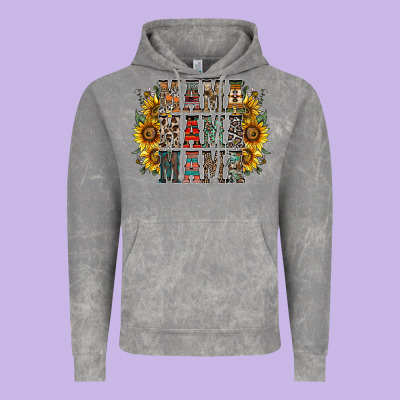 Mama Sunflower Western Vintage Hoodie Designed By Racoondesign