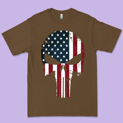 The Punisher American Flag Premium Tee Designed By Artisfamous