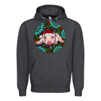 Smoke Baby Pig Christmas Zipper Hoodie - RanaPortraitStore