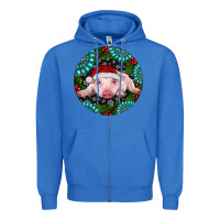 Baby Pig Christmas Zipper Hoodie | Teevron