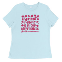 Baby Blue the magic is in our diference Ladies Tee - CowhideDigitalArt