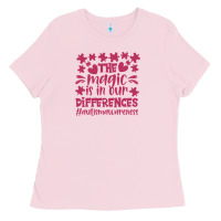 Bubblegum Pink the magic is in our diference Ladies Tee - CowhideDigitalArt