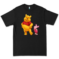 Black Winnie the Pooh Piglet Premium Tee - artisFamous