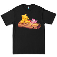 Black Winnie the Pooh Piglet Premium Tee - artisFamous