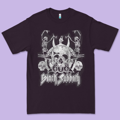 Black Sab.bath Official Vintage Dancing Skele Premium Tee Designed By Artisfamous