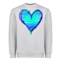 Heather Grey Mermaid Heart Heavyweight Sweatshirt - Jasminsmagicworld