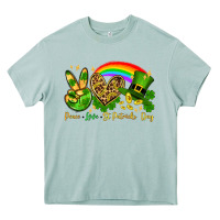 Arona Peace love St. Patrick's Day Heavy Core Tee - OliviaCreatesArt