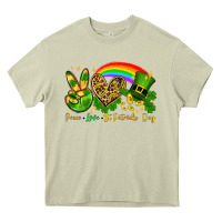 Mossy Peace love St. Patrick's Day Heavy Core Tee - OliviaCreatesArt