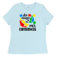 Baby Blue the magic is in our differences Ladies Tee - CowhideDigitalArt