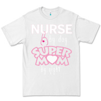White nurse by day super mom by night Premium Tee - artisFamous