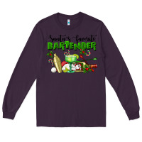 Plum Santa's Favorite Bartender Long Sleeve Tee - LillyAllenDesigns
