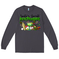 Smoke Santa's Favorite Bartender Long Sleeve Tee - LillyAllenDesigns