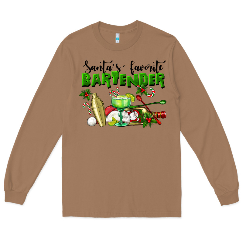 Santa's Favorite Bartender Long Sleeve Tee by LillyAllenDesigns | Teevron