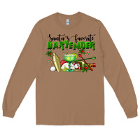 Toasted Coconut Santa's Favorite Bartender Long Sleeve Tee - LillyAllenDesigns