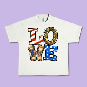 4th Of July Army Love Urban Heavy Tee Designed By Jasminsmagicworld