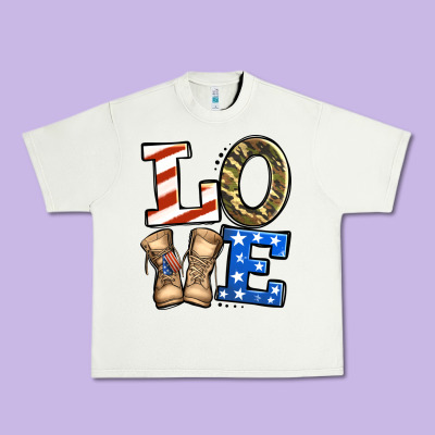 4th Of July Army Love Urban Heavy Tee Designed By Jasminsmagicworld