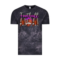 Cloud Black Football Mom Vintage Tee - CowhideDigitalArt
