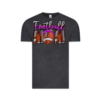 Vintage Black Football Mom Vintage Tee - CowhideDigitalArt